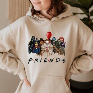 Friends Halloween Sweatshirt Horror Movie Killers Hoodie Scary Friends